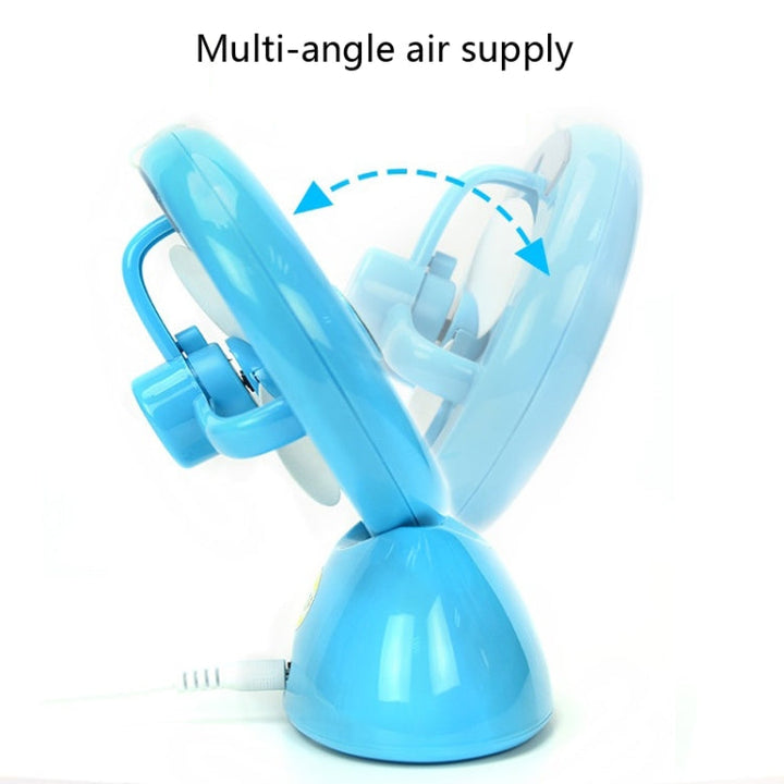 Mini USB Rechargeable Spray Fan Student Dormitory Office Desktop Mute Fan(Glossy White) | Bowlift