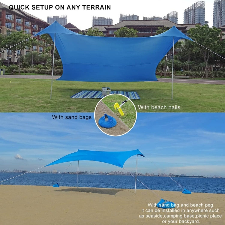 BowLift | Outdoor Beach Lycra Canopy Camping Tent Sunshade Fishing Tent, Size: 210x160x150cm(Blue)