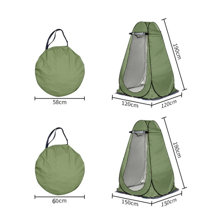 BowLift | Outdoor Camping Toilet Tent Automatic Shower Tent, Style: Single Person (Olive Green)