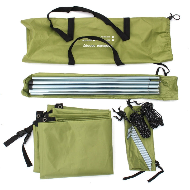 BowLift | Outdoor Picnic Camping Tent Next to the Car Rainproof Canopy 300x200cm (Dark Grey)