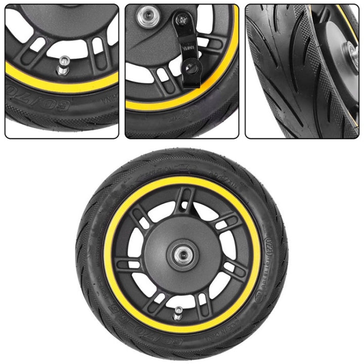 BowLift | 10 Inch Electric Scooter Front Tire Tubeless for Ninebot MAX G30 (Yellow)