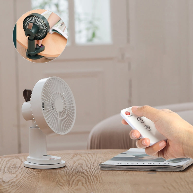 Smart Remote Control Usb Charging Shaking Head Desktop Fan Stroller Clip Fan(Black) | Bowlift