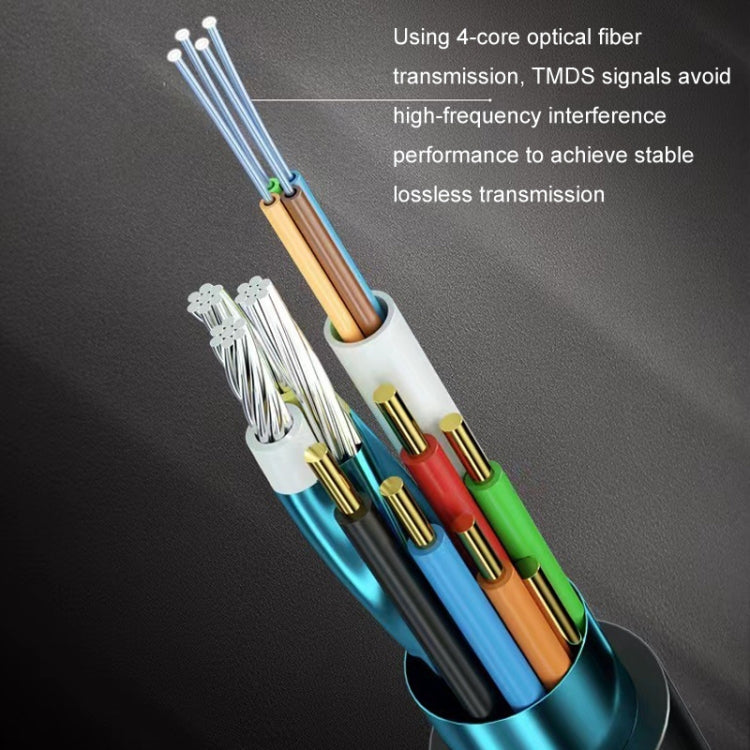 BowLift | HDMI 2.1 8K 60HZ HD Active Optical Cable Computer Screen Conversion Cable, Cable Length: 3m