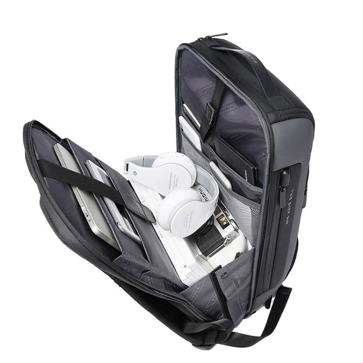 BowLift | BANGE BG-7216plus Anti-theft Waterproof Travel Men's Backpack 15.6 Inch Laptop Bag (Gray)