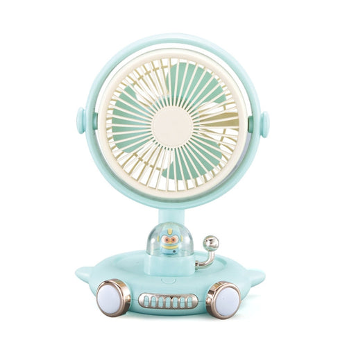 Household Cute Pet Fan USB Desktop Night Light Fan(Blue) | Bowlift