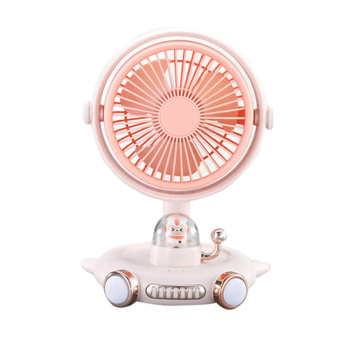 Household Cute Pet Fan USB Desktop Night Light Fan(Apricot) | Bowlift
