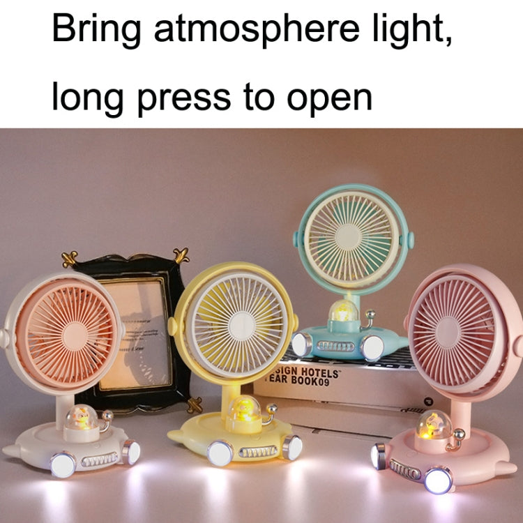 Household Cute Pet Fan USB Desktop Night Light Fan(Blue) | Bowlift