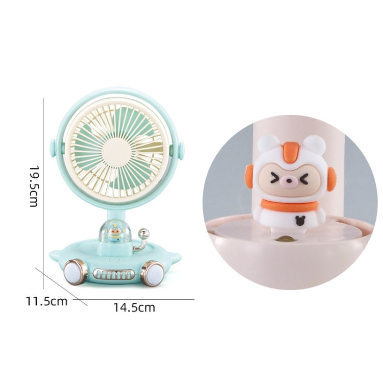 Household Cute Pet Fan USB Desktop Night Light Fan(Blue) | Bowlift