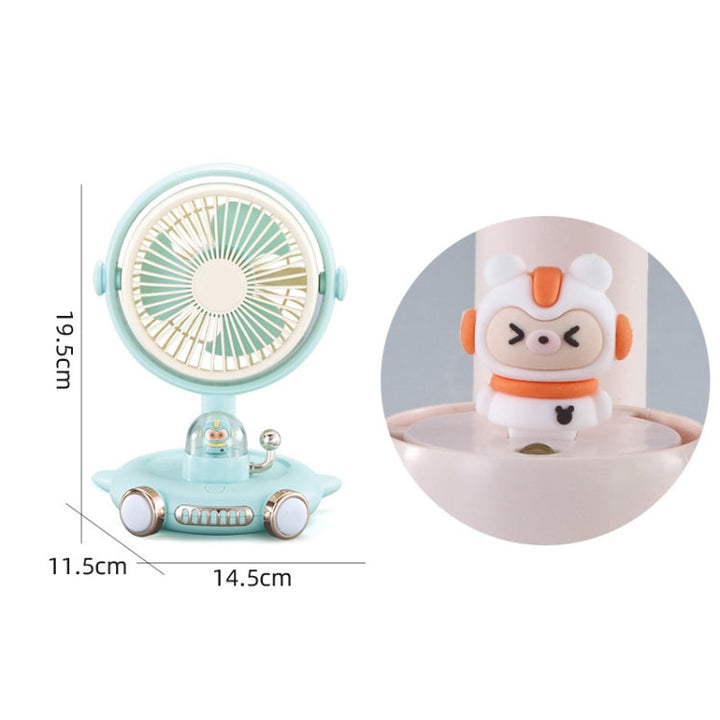 Household Cute Pet Fan USB Desktop Night Light Fan(Blue) | Bowlift