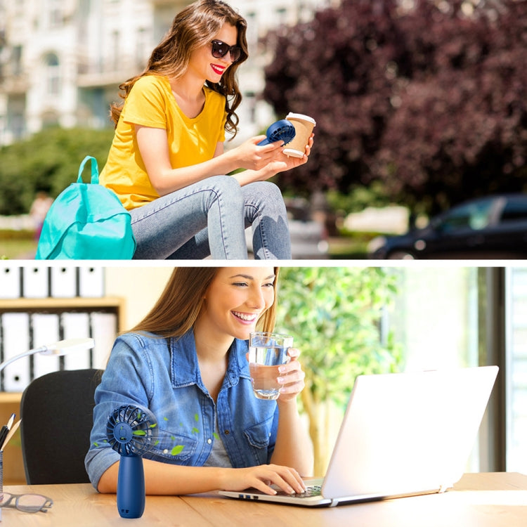 USB Outdoor Mini Handheld Brushless Motor Fan, Style: 1200mAh(Blue) | Bowlift