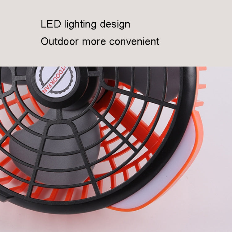 Outdoor Camping USB Charging Fan Tent Swing Head Fan With Tripod LED Light(Black) | Bowlift