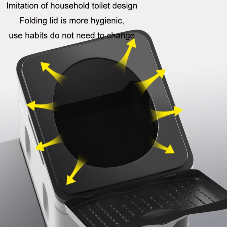 BowLift | Auto Folding Portable Toilet Outdoor Emergency Mobile Toilet (Dark Gray)