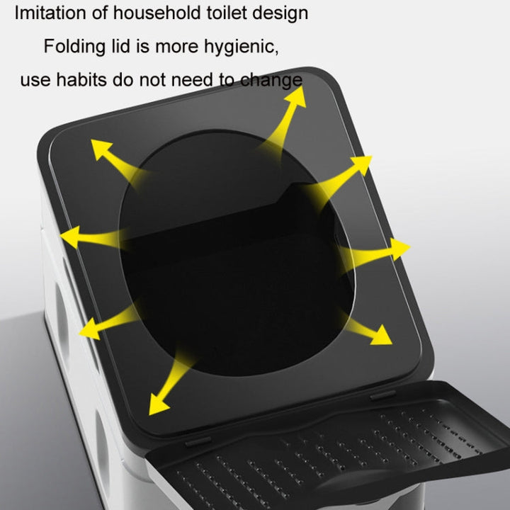 BowLift | Auto Folding Portable Toilet Outdoor Emergency Mobile Toilet (Dark Gray)