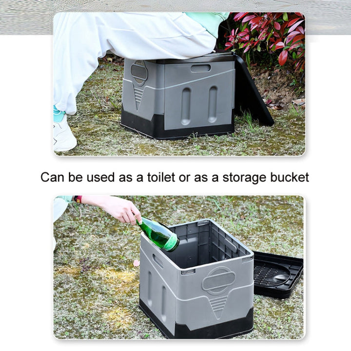 BowLift | Auto Folding Portable Toilet Outdoor Emergency Mobile Toilet (Dark Gray)