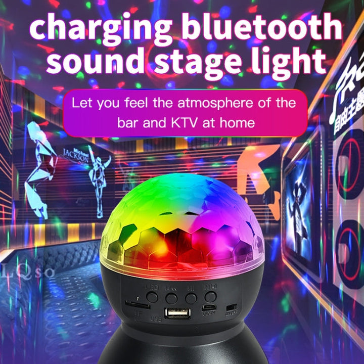BowLift | Home LED Magic Ball Lights Bounce Ambient Lamps Room Sound Lights Balls, Color: Charging Model Black (RGB Colored 5W)