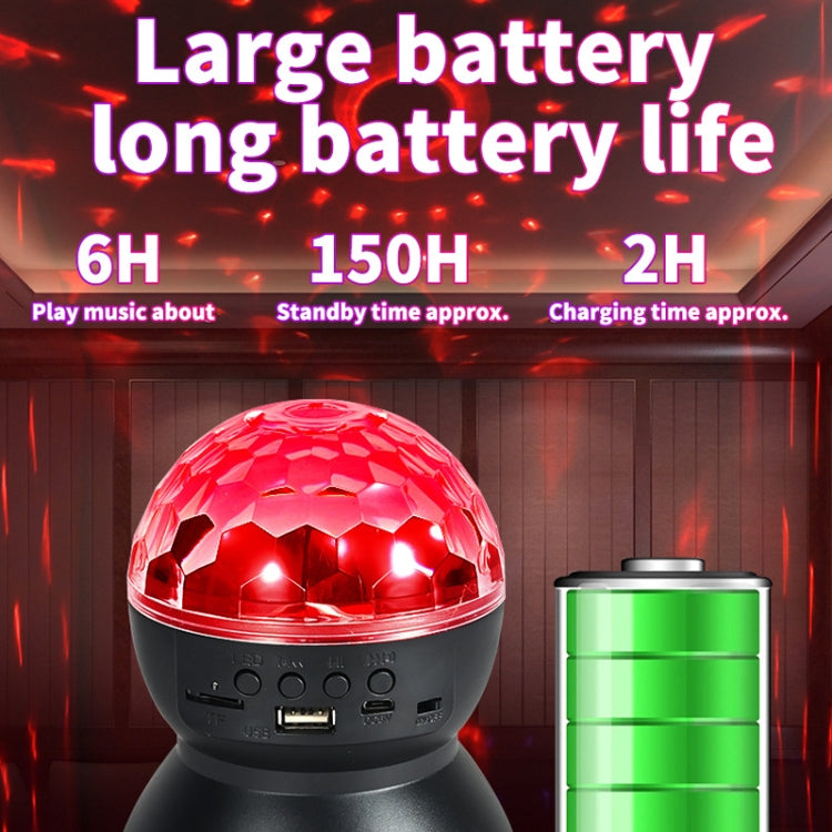 BowLift | Home LED Magic Ball Lights Bounce Ambient Lamps Room Sound Lights Balls, Color: Charging Model Black (RGB Colored 5W)