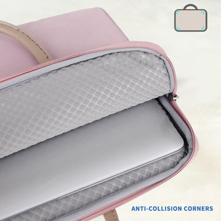 BowLift | 14 -14.6 Inch Oxford Fabric Laptop Bag for Men and Women Briefcase with PU Handle (Gray Green)