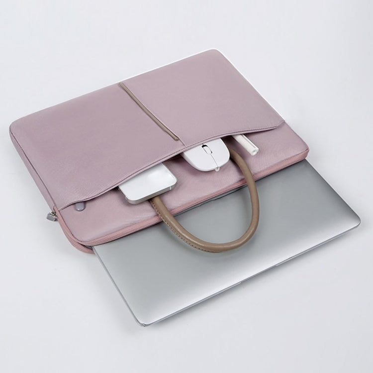 BowLift | 14 -14.6 Inch Oxford Fabric Laptop Bag for Men and Women Briefcase with PU Handle (Gray Green)