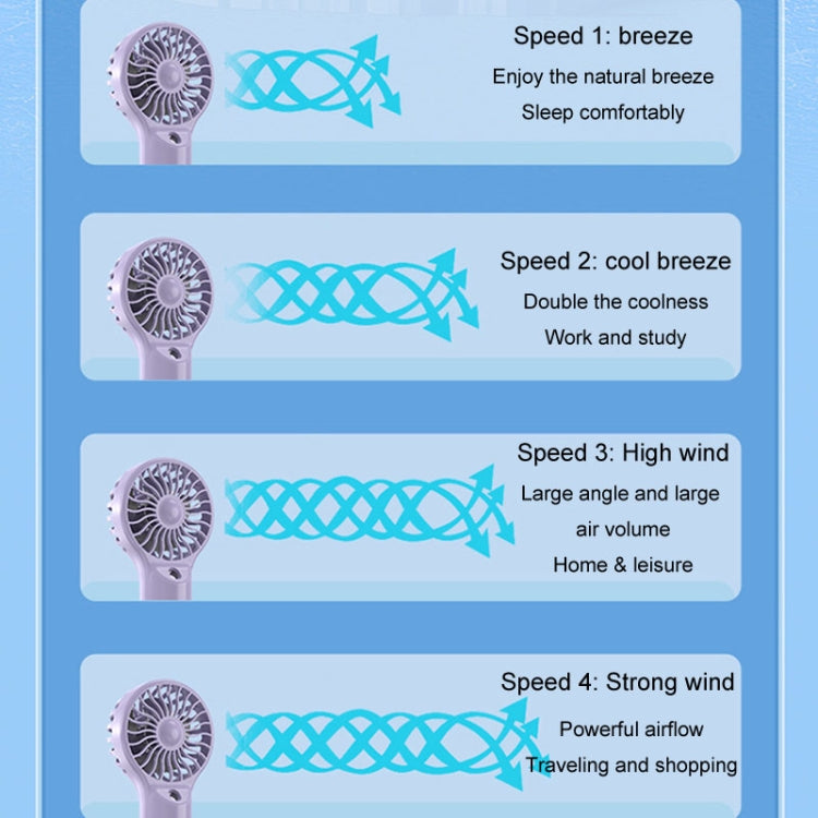 USB Rechargeable Handheld Misting Fan Portable Hydration Electrical Fan(Grey) | Bowlift
