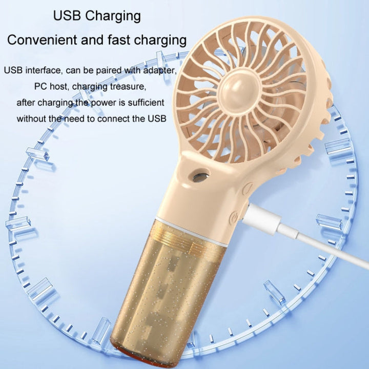USB Rechargeable Handheld Misting Fan Portable Hydration Electrical Fan(Grey) | Bowlift