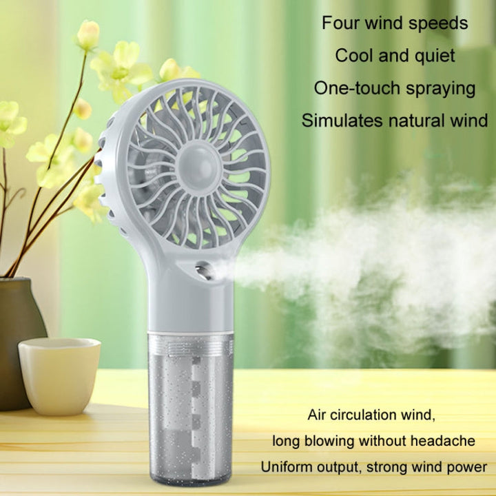 USB Rechargeable Handheld Misting Fan Portable Hydration Electrical Fan(Purple) | Bowlift