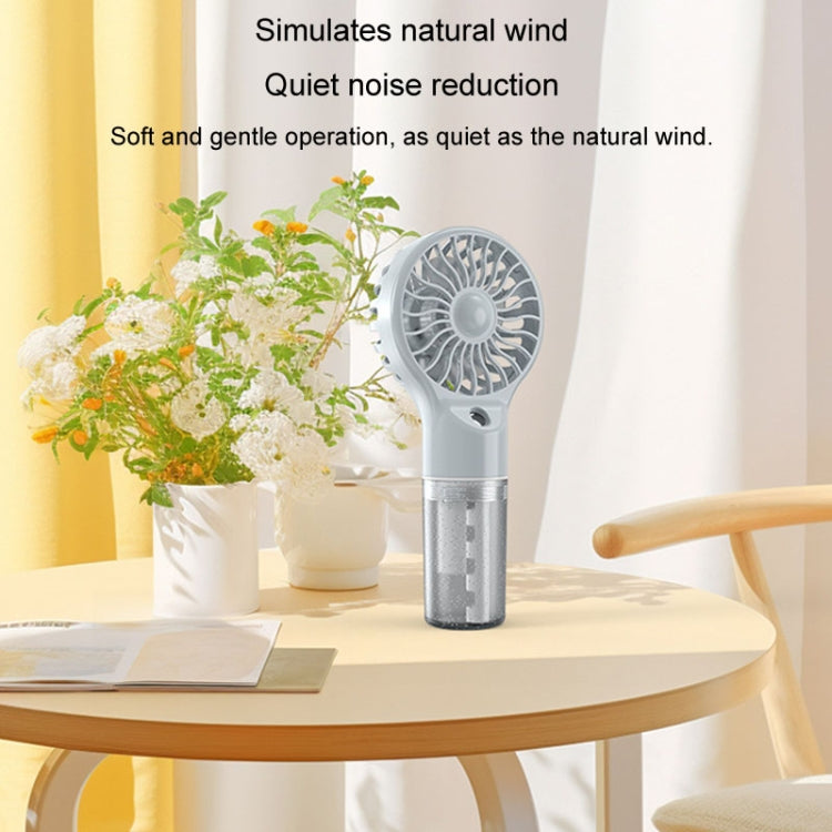 USB Rechargeable Handheld Misting Fan Portable Hydration Electrical Fan(Purple) | Bowlift