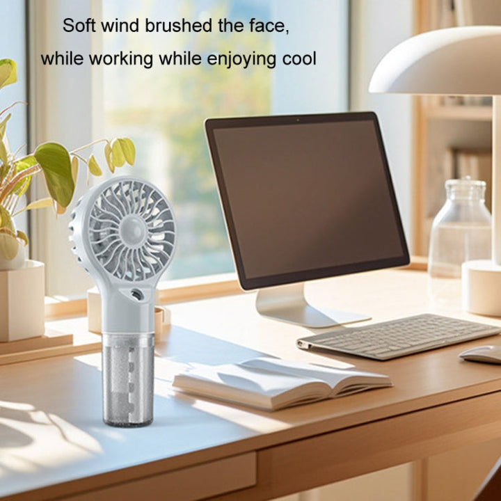 USB Rechargeable Handheld Misting Fan Portable Hydration Electrical Fan(Purple) | Bowlift