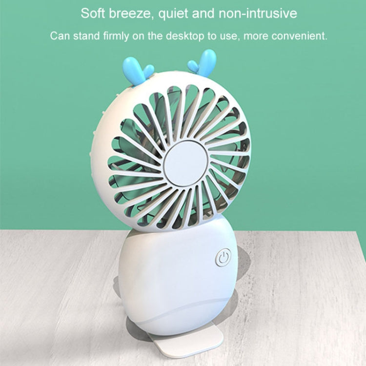 Summer Cartoon Pocket Handheld Stand Fan Rechargeable Silent Mini Fan(Green) | Bowlift