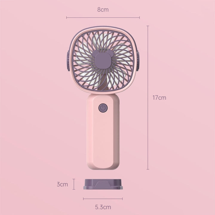 Handheld Portable Mini Multifunctional Fan With Phone Holder Function, Color: Yellow Green no Battery | Bowlift