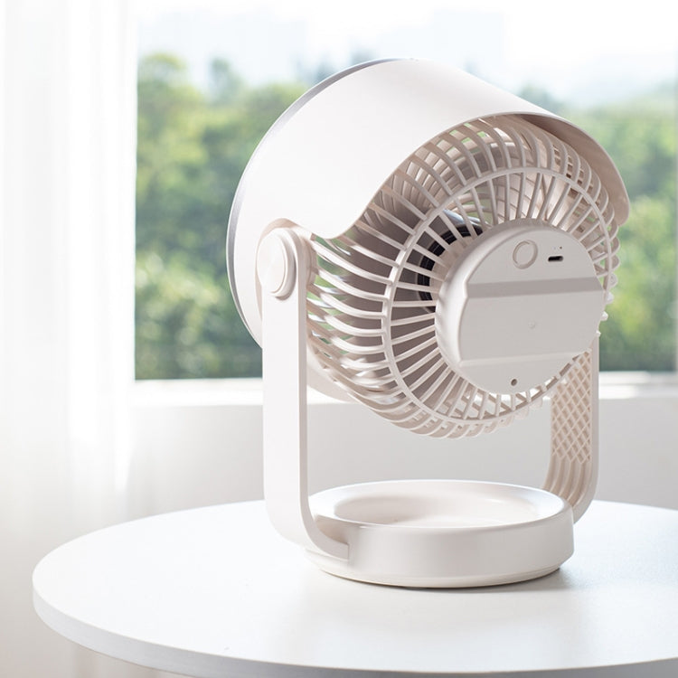 Air Circulating Fan USB Charging Desktop Quiet Fan(White) | Bowlift