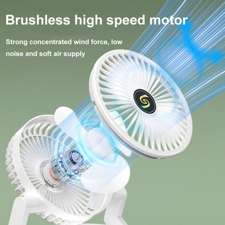 USB Charging Folding Desktop Spray Humidification Fan with Night Light(Green) | Bowlift
