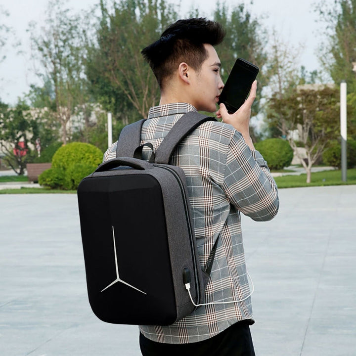 BowLift | 15 Inch Multifunctional Waterproof Business Sports Laptop Backpack with USB Port (Black)