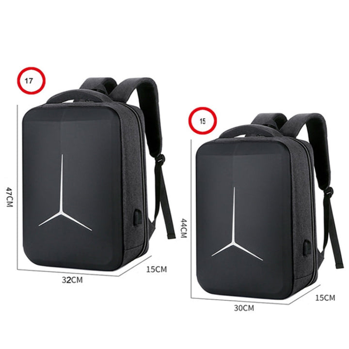BowLift | 15 Inch Multifunctional Waterproof Business Sports Laptop Backpack with USB Port (Black)