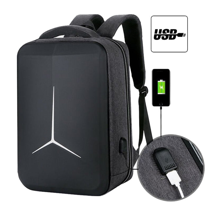 BowLift | 15 Inch Multifunctional Waterproof Business Sports Laptop Backpack with USB Port (Black)