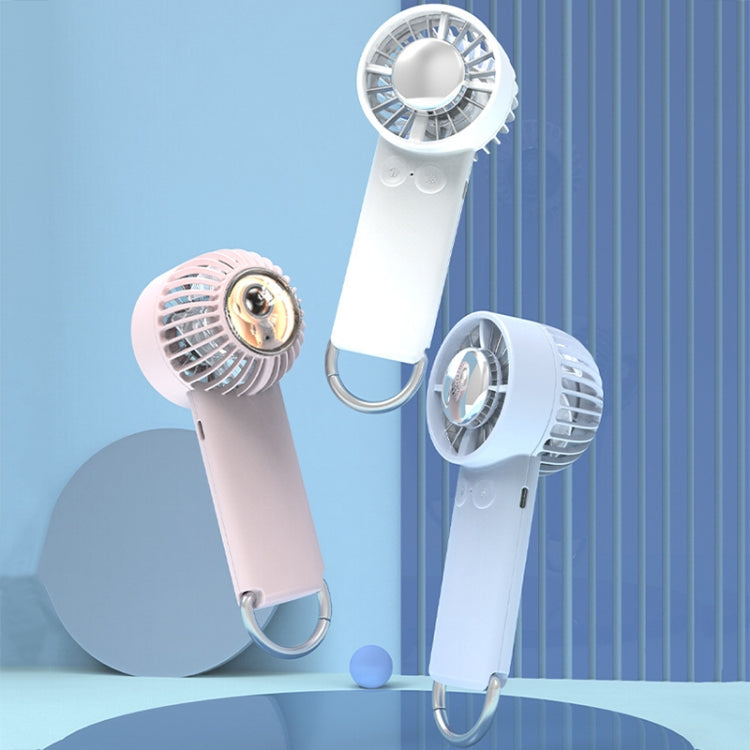 Outdoor Handheld Ice Air Conditioning Fan Astronaut Night Light Semiconductor Cooling Fan(Light Blue) | Bowlift