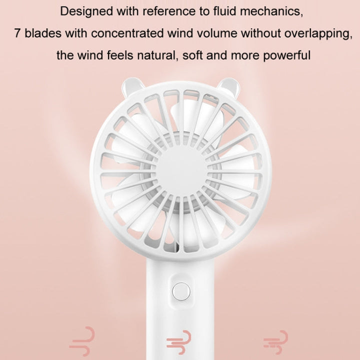 Mini USB Handheld Fan Rechargeable Portable Desktop Phone Holder(Pink) | Bowlift