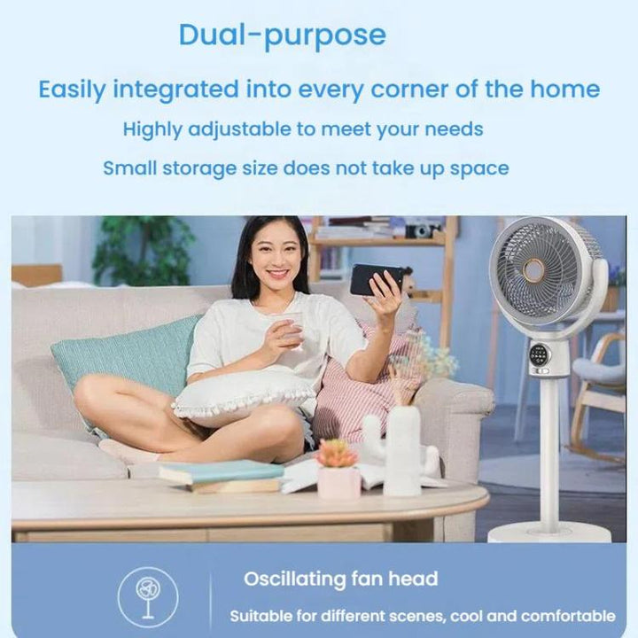 Air Circulation Fan Turbo Light Convection Standing Fan Remote Control Timer Floor Fan, Style: USB Plug | Bowlift
