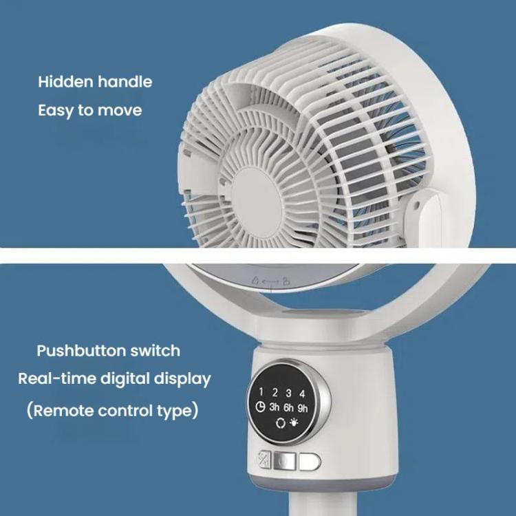 Air Circulation Fan Turbo Light Convection Standing Fan Remote Control Timer Floor Fan, Style: USB Plug | Bowlift