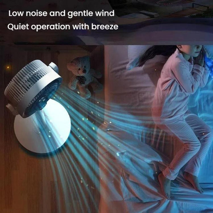 Air Circulation Fan Turbo Light Convection Standing Fan Remote Control Timer Floor Fan, Style: USB Plug | Bowlift