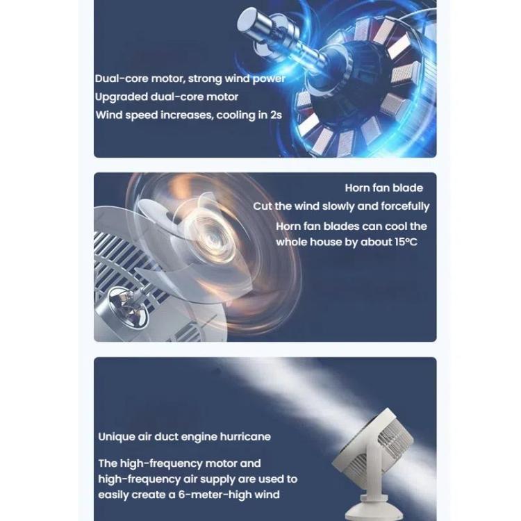 USB Air Circulation Fan Office Desktop Small Fan, Style: Rechargeable | Bowlift