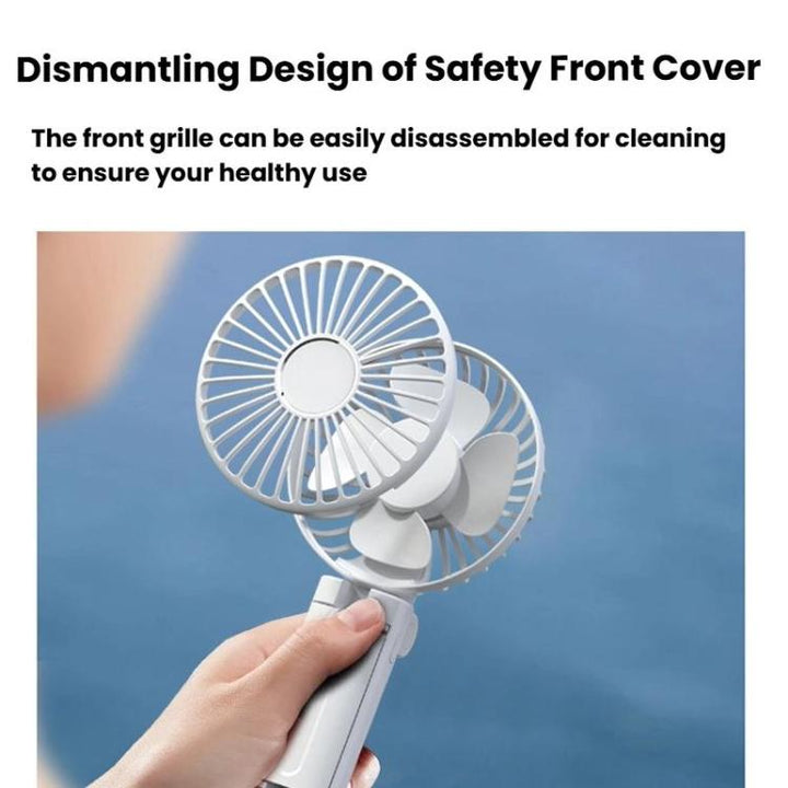 Folding Hanging Umbrella Fan USB Handheld Portable Umbrella Clip Fan Compact Desktop Fan(Pink) | Bowlift