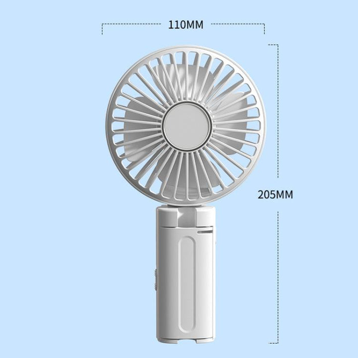 Folding Hanging Umbrella Fan USB Handheld Portable Umbrella Clip Fan Compact Desktop Fan(Black) | Bowlift