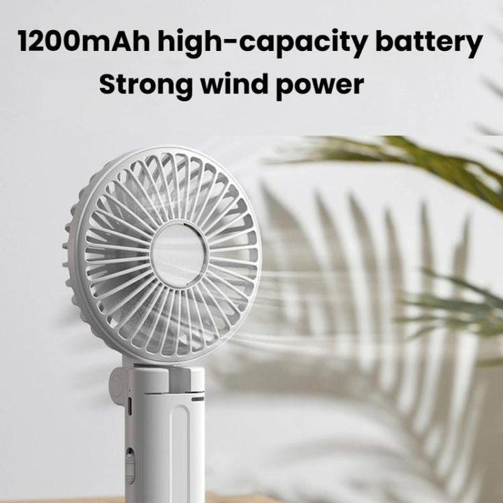 Folding Hanging Umbrella Fan USB Handheld Portable Umbrella Clip Fan Compact Desktop Fan(Black) | Bowlift
