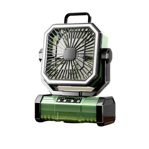 Remote Control USB Oscillating Fan Portable Light For Camping(Green) | Bowlift