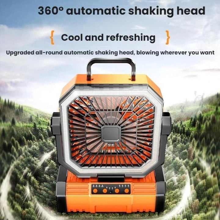 Remote Control USB Oscillating Fan Portable Light For Camping(Green) | Bowlift