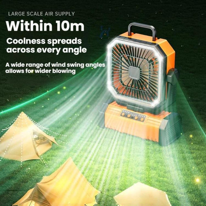 Remote Control USB Oscillating Fan Portable Light For Camping(Green) | Bowlift