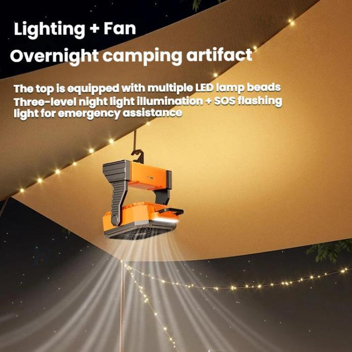 Remote Control USB Oscillating Fan Portable Light For Camping(Green) | Bowlift