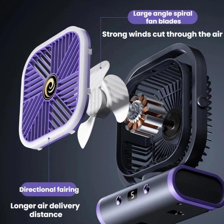 Desktop Mini Office Silent USB Wall-Mounted Fan, Color: Gray Plug-in | Bowlift