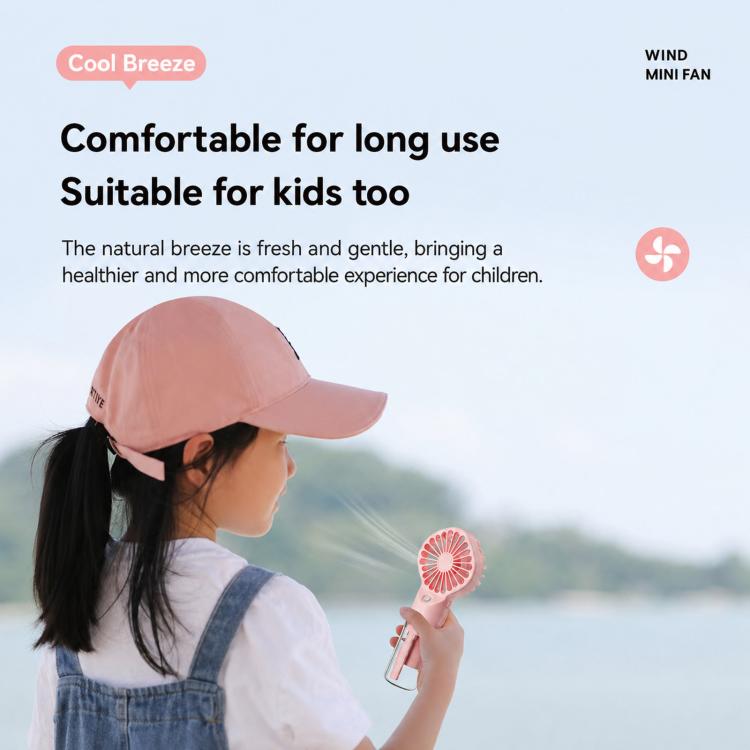 Handheld Misting Fan Portable Water Spray Fan Type-C Rechargeable Mini Personal Face Mister Fan(F3 White) | Bowlift