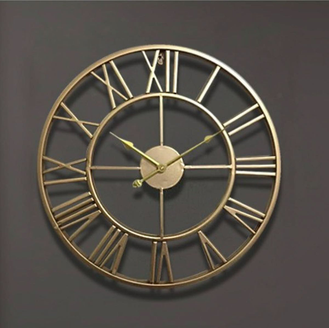 BowLift | Skeleton Wall Clock Made of Wrought Iron with Silent Movement